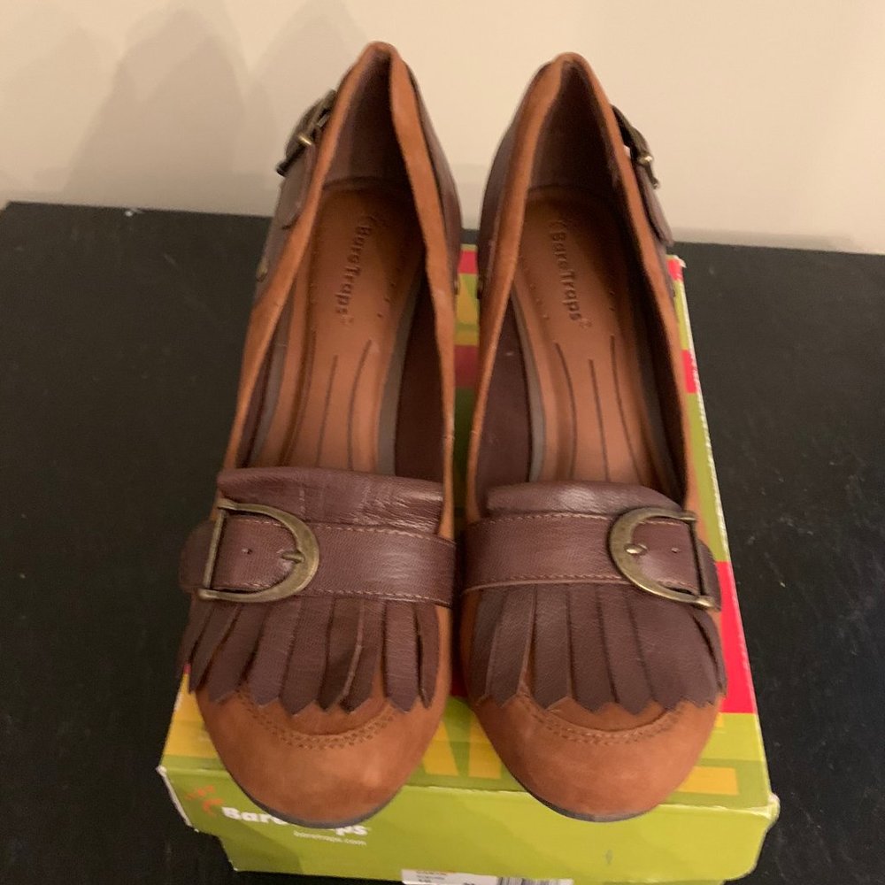 BareTraps Caryn Wedge Pump